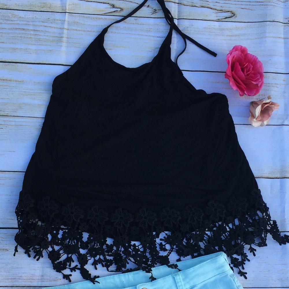 |Ocean Drive| Halter top with crochet bottom